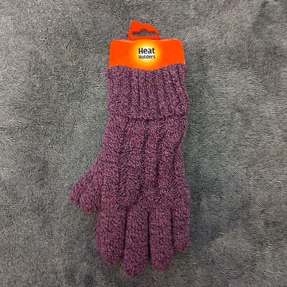 Heat Holders lined super warm purple womens gloves